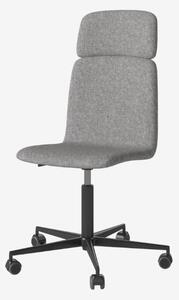 Palm kancelárska stolička s kolieskami - čierna lakovaná oceľ