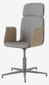 Palm kancelárska stolička s podrúčkou - Bielený dub