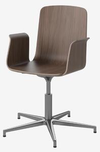 Palm kancelárska stolička s lakťovou opierkou - Bielený dub