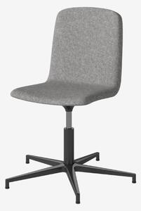 Palm čalúnená kancelárska stolička - čierna lakovaná oceľ