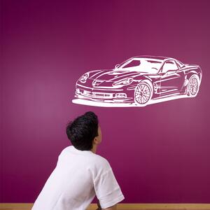 Sablio Samolepka na stenu: Pretekárske auto 2 - 60x24 cm