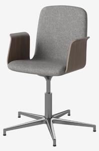 Palm čalúnená kancelárska stolička s lakťovou opierkou - Bielený dub