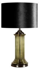 Dekorstudio Stolová lampa NICOLA ⌀38x67cm - fľaškovozelená s čiernym tienidlom