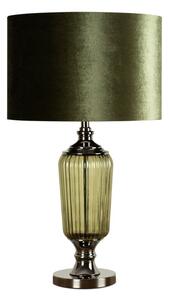 Dekorstudio Sklenená stolová lampa ADRIA ⌀36x61cm - fľaškovozelená so zeleným tienidlom