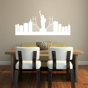 Sablio Samolepka na stenu: Panorama New York - 60x27 cm