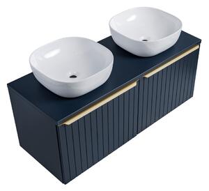 Kúpeľňová skrinka s umývadlom a doskou SANTA FE Blue DU120/1 | 120 cm