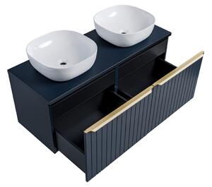 Kúpeľňová skrinka s umývadlom a doskou SANTA FE Blue DU120/1 | 120 cm