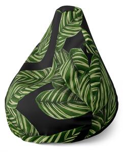 Sablio Sedací vak Pear Abstrakcia listov - 70 x 95 x 15 cm