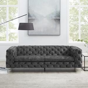 Sofa Modern Barock 240cm tmavošedý zamat