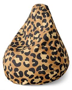 Sablio Sedací vak Pear Gepardí vzor - 70 x 95 x 15 cm