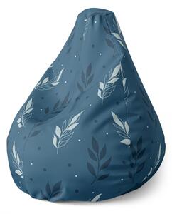 Sablio Sedací vak Pear Modré klásky - 70 x 95 x 15 cm