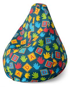 Sablio Sedací vak Pear ABC - 70 x 95 x 15 cm