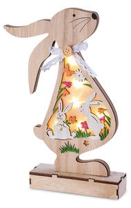 Veľkonočný dekoračný zajac s LED 31 x 22 cm