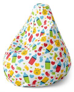 Sablio Sedací vak Pear Detské obrázky - 70 x 95 x 15 cm