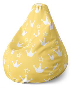 Sablio Sedací vak Pear Princeznovské korunky - 70 x 95 x 15 cm