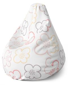 Sablio Sedací vak Pear Detské kvietie - 70 x 95 x 15 cm