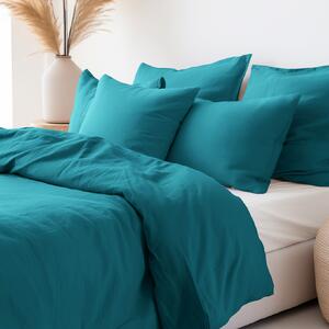 Goldea bavlnené posteľné obliečky - petrolejové 140 x 200 a 70 x 90 cm