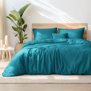 Goldea bavlnené posteľné obliečky - petrolejové 140 x 200 a 70 x 90 cm