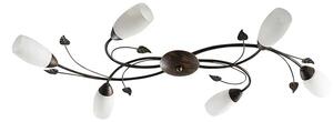 Lindby - Stefania 6 Stropné Lampa White/Black-Gold