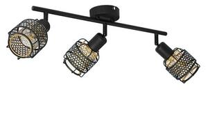 Lindby - Eudoria 3 Stropné Lampa Black/Gold