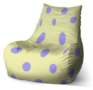 Sablio Sedací vak Bean Fialové bodky - 60 x 70 x 70 cm