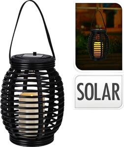 PROGARDEN Solárny lampáš 32 cm čierny KO-CX2000230