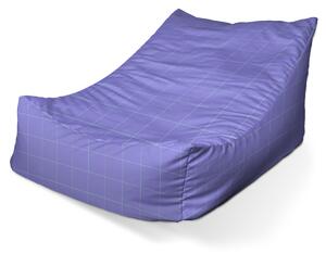 Sablio Sedací vak Lounge Štvorcový vzor fialovej - 80 x 95 x 50 cm