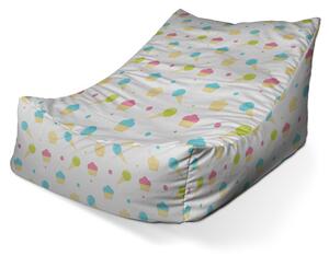 Sablio Sedací vak Lounge Zmrzlinky a muffiny - 80 x 95 x 50 cm