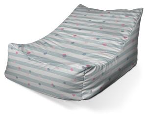 Sablio Sedací vak Lounge Bodky a pruhy - 80 x 95 x 50 cm