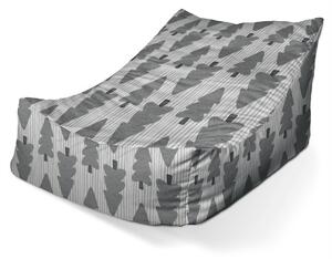 Sablio Sedací vak Lounge Sivé stromčeky - 80 x 95 x 50 cm