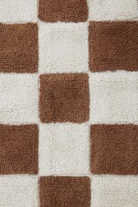 MUZZA Prateľný kockovaný koberec tilly 120 x 160 cm hnedý