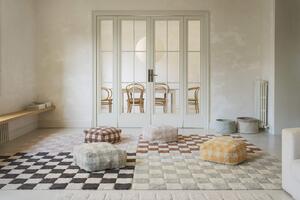 MUZZA Prateľný kockovaný koberec tilly 120 x 160 cm čierny
