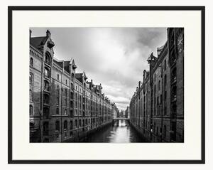 Nástenná dekorácia v ráme Speicherstadt Hamburg