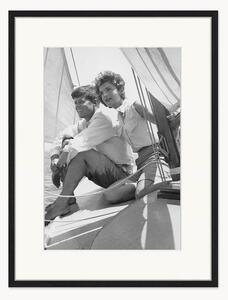 Nástenná dekorácia v ráme John & Jackie Kennedy Sailing