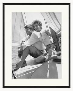 Nástenná dekorácia v ráme John & Jackie Kennedy Sailing