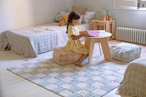 MUZZA Prateľný kockovaný koberec tilly 120 x 160 cm ružový