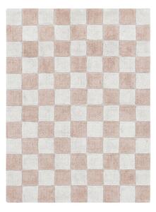 MUZZA Prateľný kockovaný koberec tilly 120 x 160 cm ružový