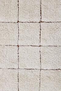 MUZZA Prateľný kockovaný koberec memmo 200 x 300 cm prírodný