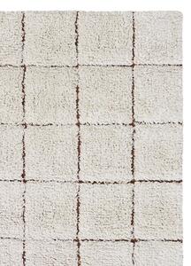 MUZZA Prateľný kockovaný koberec memmo 200 x 300 cm prírodný