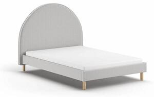 MUZZA Detská posteľ loony 140 x 200 cm sivá