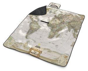 Sablio Plážová deka Mapa sveta: 200x140 cm