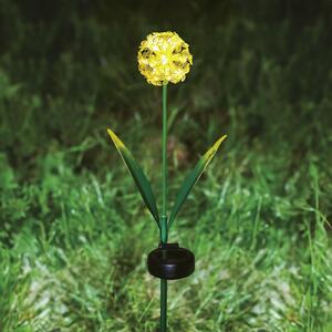 Solárne záhradné hortenzie – 25 teplých bielych LED diód – solárne svietidlo – 65 cm – automatické zapnutie za súmraku – pre záhradu, balkón a kvetinové záhony – 2 farby (predajná jednotka 1, farba náhodná) [11738]
