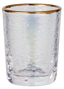 SMERALDA Pohár na panáka so zlatým okrajom 50 ml