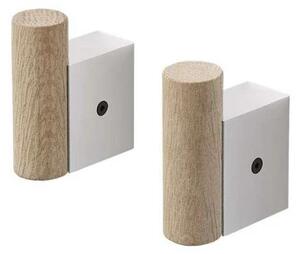 Muuto - Attach Hook Set of 2 Oak/Aluminum