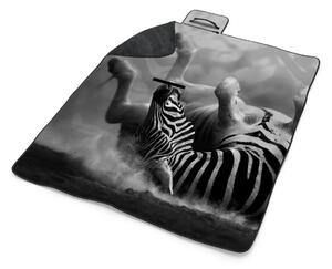 Sablio Plážová deka Válajúca sa zebra: 200x140 cm
