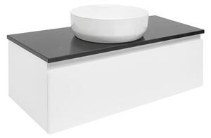 Kúpeľňová skrinka s krycou doskou SAT B-WAY 99x30x45 cm biely lesk BWAY100WTK