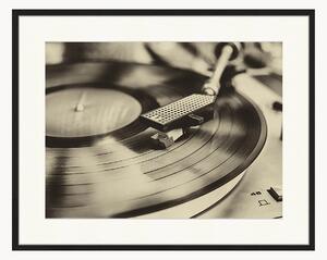 Nástenná dekorácia v ráme Record Player