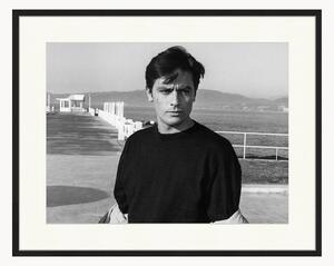 Nástenná dekorácia v ráme Alain Delon In Any Number Can Win