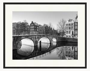 Nástenná dekorácia v ráme Amsterdam Sunrise Reflections