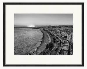 Nástenná dekorácia v ráme City Of Nice At Sunset